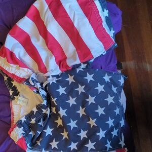Faded Glory American Flag swim shorts